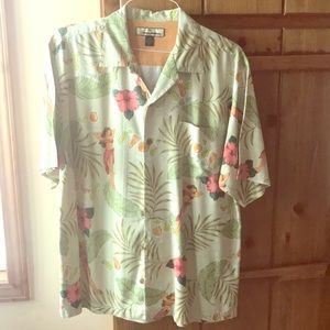 Men’s 100% silk tropical shirt